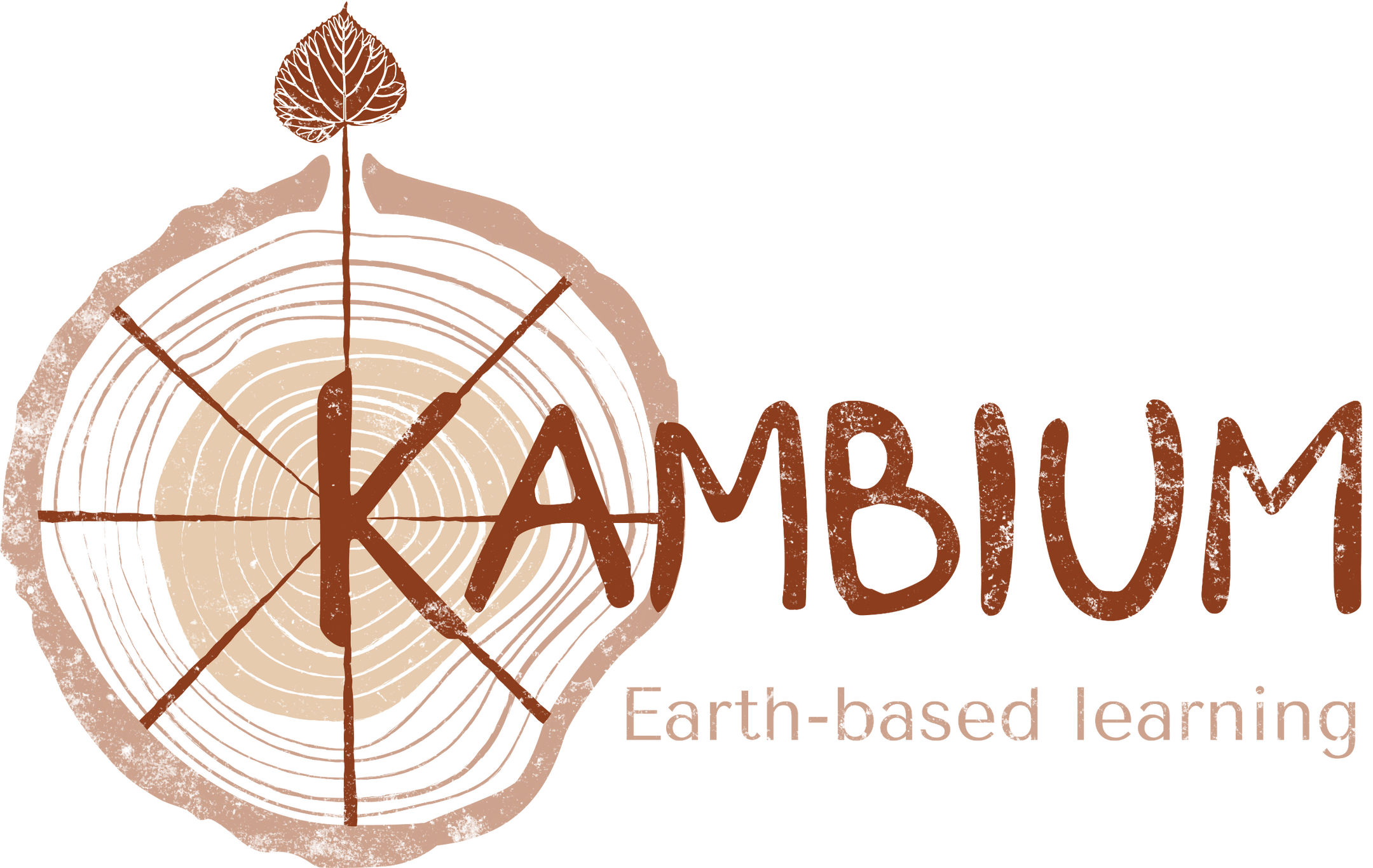 kambium earth based learning logo kambium rings and tilia leaf